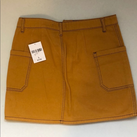 Forever 21 Large mustard yellow mini skirt - Picture 2 of 6